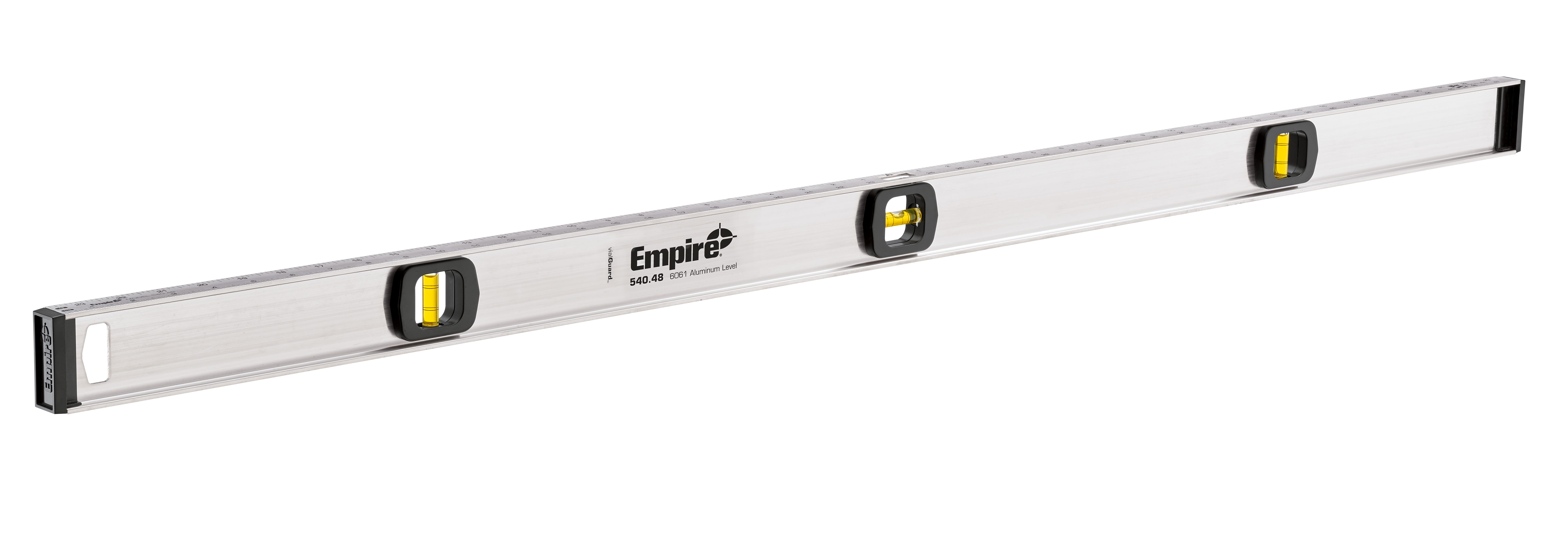 Milwaukee® Empire® 540-48 Tradesman's I-Beam Level, 48 in L, 3 Vials, Aluminum, (1) Level/(2) Plumb Vial Position, 0.001 in Accuracy